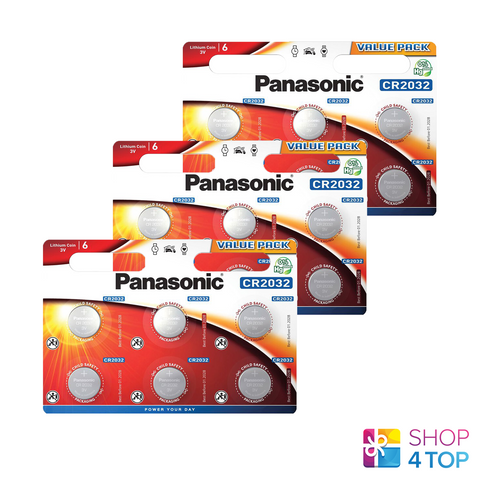 18 Panasonic Lithium Cr2032 Batteries 3V Coin Cell Power Rangers 6Bl 2031 NEW