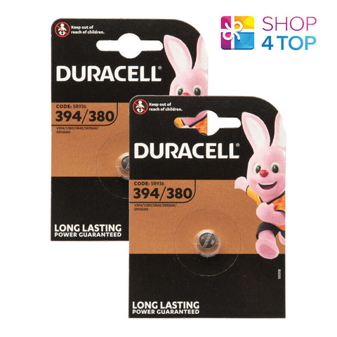 2 Duracell 394 380 Batteries Silver Sr936W 1.55V Watch Battery NEW