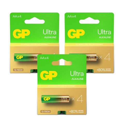 4 Gp Ultra Alkaline Aaa Batteries G-Tech Lr03 1.5V No Mercury 4Bl Pack
