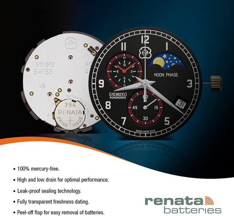 2 Renata 397 396 Sr726Sw Batteries Silver 1.55V Watch Battery 10Bl Made In Swiss