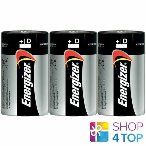 3 Energizer D Alkaline Power Lr20 Batteries 1.5V Mono R20 Mn1300 Am1 E95 NEW