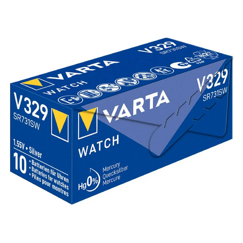 2 Varta 329 Sr731Sw Battery Silver 1.55V Coin Button Cell Watch