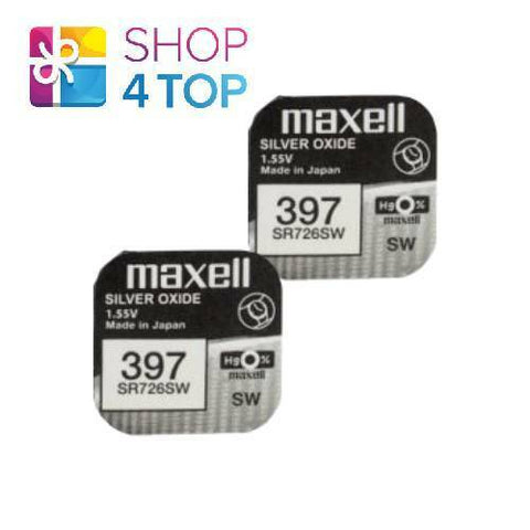 2 Maxell 397 396 Sr726Sw Batteries Silver 1.55V Watch Battery NEW