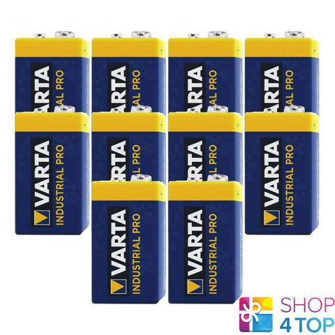 10 Varta Industrial Pro 9V Alkaline 6Lr61 Batteries E Block 6Am6 Mn1604 En22 NEW