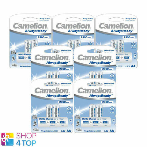 14 Camelion Aa Rechargeable Batteries Always Ready Hr6 2300Mah 1.2V 2Bl Nimh NEW