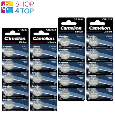 20 Camelion Cr2032 Batteries Lithium 3V Coin Cell Cr2032-Bp5 5Bl Exp 2033 NEW