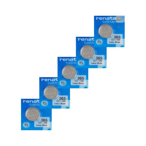 5 Renata 365 Silver Oxide Batteries Sr1116W Coin Cell Button 1.55V 10Bl