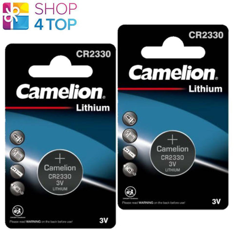 2 Camelion Cr2330 Batteries Lithium 3V Coin Cell Dl2330 Br2330 1Bl Exp 2028 NEW