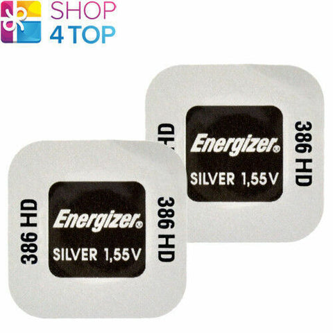2 Energizer 386Hd 301 Sr1142Sw Batteries Silver 1.55V Watch Battery NEW