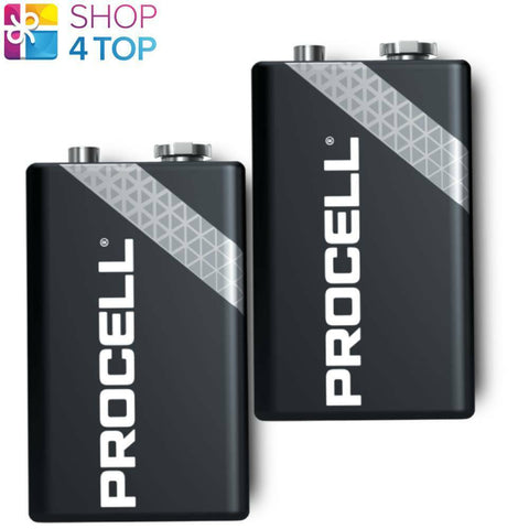 2 Duracell Procell 9V Alkaline 6Lr61 Battery E Block Mn1604 Pp3 NEW