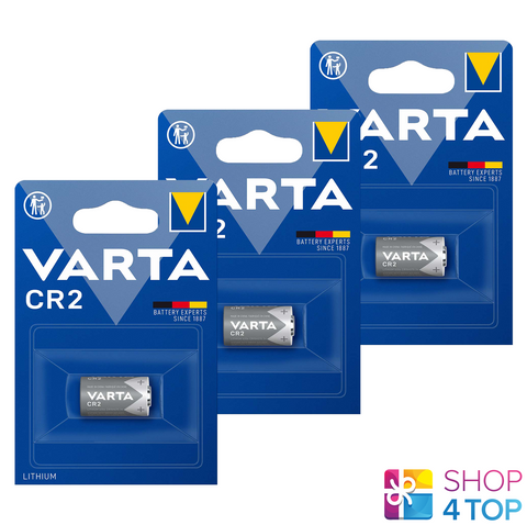3 Varta Cr2 Lithium Battery Blister 3V 6206 1Cr2 Dlcr2 880 Mah Exp 2033 NEW