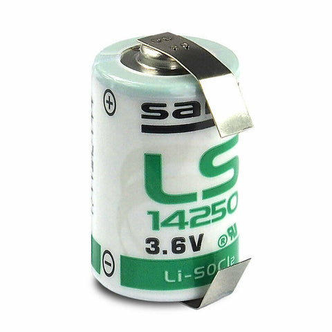 3 Premium Ls14250 U Soldering Lug Cr1/2Aa Lithium Battery 3.6V 1200Mah Li-Soci2 NEW