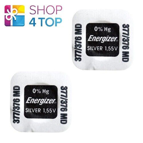 2 Energizer 377 376 Sr626Sw Batteries Silver 1.55V Watch Battery 1Bl NEW
