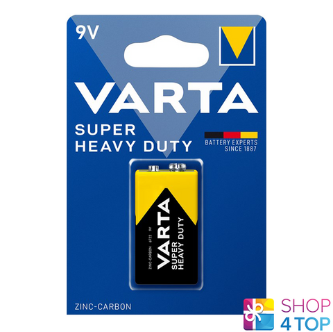 Varta Super Heavy Duty Zinc-Carbon 9V Battery E-Block 6F22 10