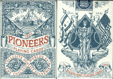2 Decks Pioneers Red Blue Playing Cards Ellusionist 1893 High Quality Poker NEW