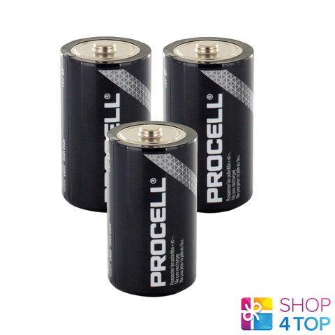 3 Duracell Procell D Alkaline Lr20 Batteries 1.5V Mono R20 Mn1300 Am1 E95 NEW