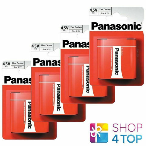 4 Panasonic Zinc - Carbon 3R12 3R12Rz/1Bp Battery Blister 4.5V 2026 NEW
