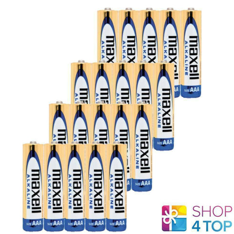 20x Maxell Alkaline Aaa Lr03 Batteries 1.5V Micro Mn2400 NEW