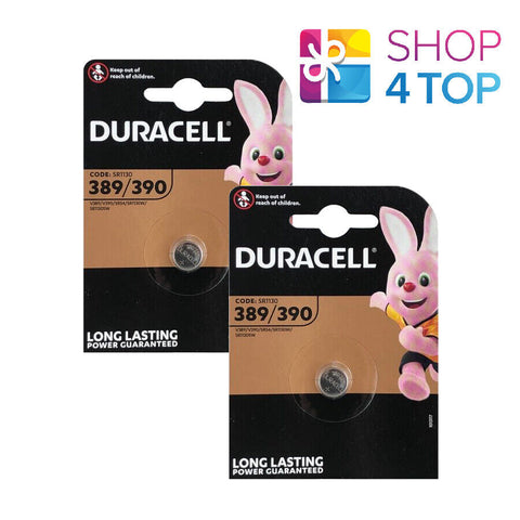 2 Duracell 389 390 Batteries Silver Sr1130W 1.55V Watch Battery NEW