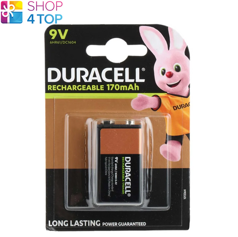 Duracell Rechargeable 9V Battery 6Hr61 Dc1604 170Mah Nimh Transistor 1Bl NEW