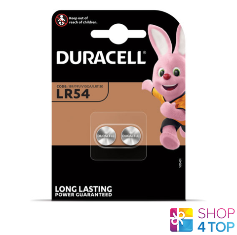 2 Duracell Alkaline Lr54 Batteries 1.5V V10Ga Lr1130 Ag10 Exp 2028 NEW