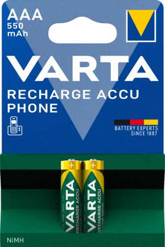 6 Varta Recharge Accu Phone Aaa Batteries Lr03 550Mah Nimh 1.2V Hr03 2Bl NEW