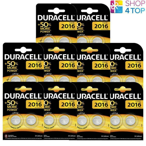 20 Duracell Cr2016 Lithium Batteries 3V Coin Cell Dl2016 Ecr2016 NEW