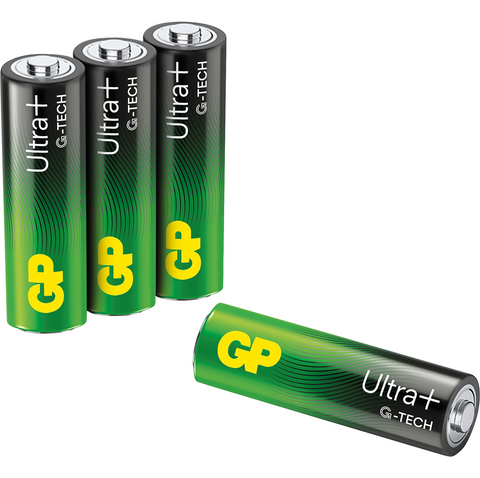 12 Gp Ultra+ Alkaline Aa Batteries G-Tech Lr6 1.5V No Mercury 4Bl Pack Exp 2033