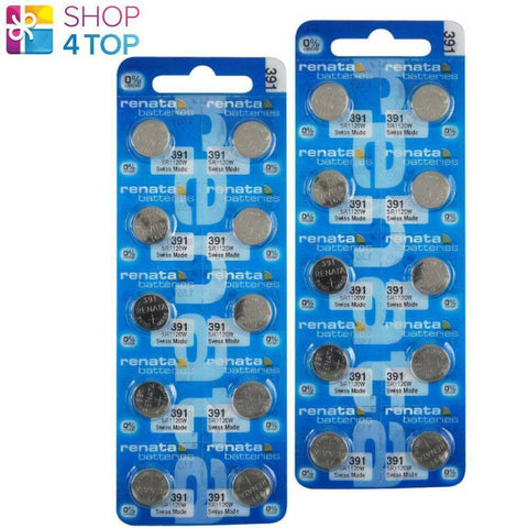 20 Renata 391 Sr1120W Batteries Silver Oxide 1.55V Watch Battery NEW