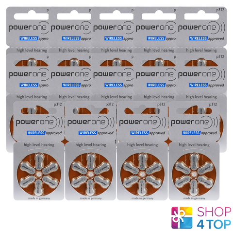 84 Power One Varta Size 312 Pr41 Hearing Aid Batteries 1.45V Zinc NEW