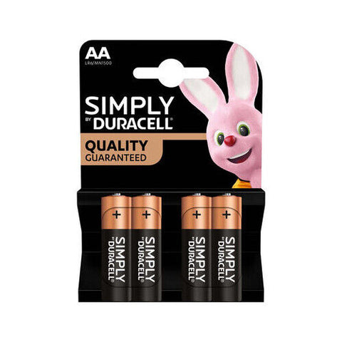 16 Simply By Duracell Aa Alkaline Batteries Lr6 Mn1500 Stilo 1.5V 4Bl 2026 NEW