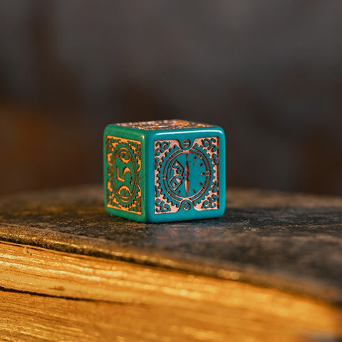 Steampunk Clockwork Nautical Apparatus Modern Dice Set Games Q-Workshop Rstc05