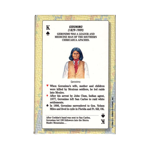 Indian Chiefs Of The Old West Game & Playing Cards US Games Magic Tricks NEW
