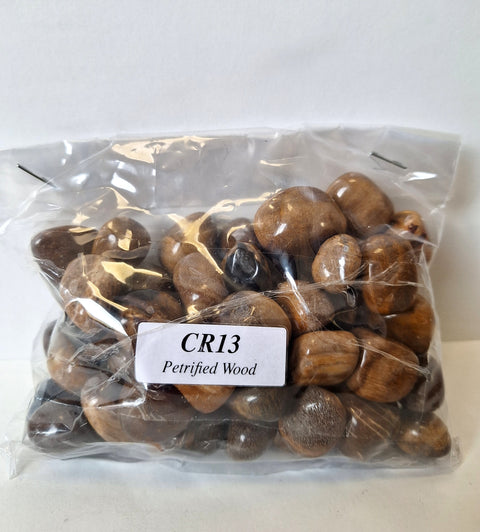 Petrified Wood Tumble Stones Tumble Crystals 500 Grams Pack Lo Scarabeo Cr13