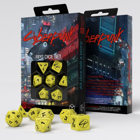 Cyberpunk Red Rpg Dice Set Danger Zoner Roleplaying Games Q-Workshop Dnd NEW