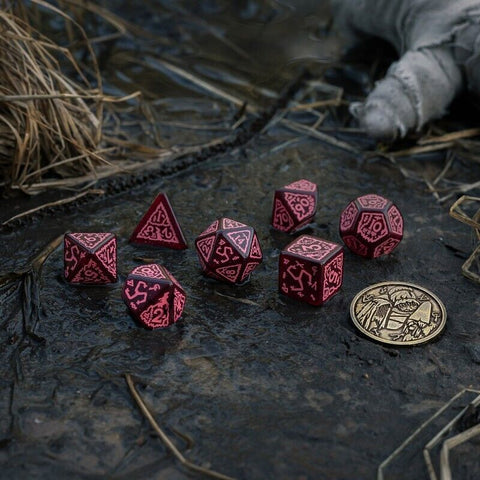 The Witcher Dice Set Crones - Whispess With Coin Role Play Games Q-Workshop NEW