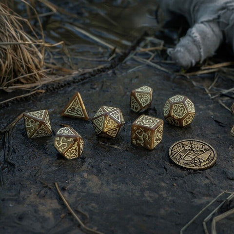The Witcher Dice Set Crones- The Weavess And Coin Role Play Games Q-Workshop NEW