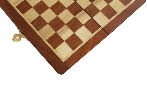 Italfama Magnetic Wooden Chess & Checkers Set, Folding Travel Board 18.5cm