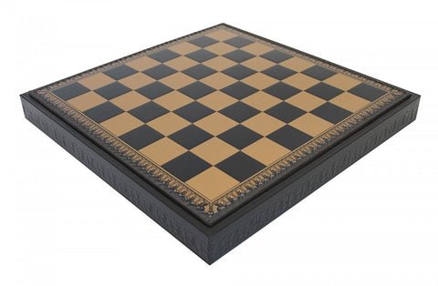 Italfama Metal Chess Set Gold/Silver, Faux Leather 48cm, Checkers & Backgammon