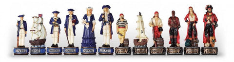 Italfama Pirates Chess Pieces Set, Hand-Painted Resin, King 8cm, Made in Italy