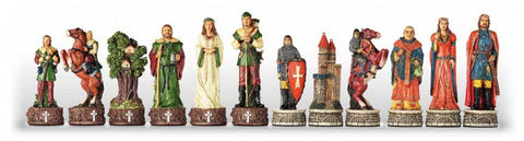 Robin Hood Chess Pieces Set, Hand-Painted Resin, King 8cm β Italfama Italy