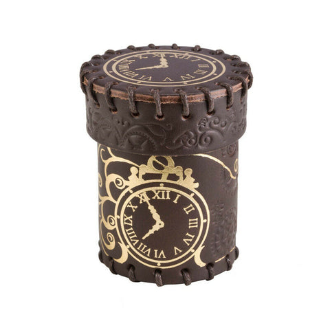 Steampunk Leather Dice Cup Brown And Gold Roleplaying Q-Workshop Rpg Dnd NEW