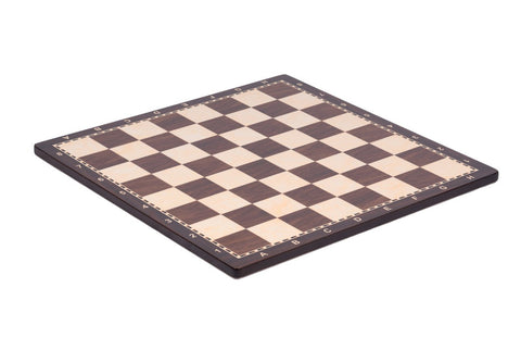 Handmade Acacia & Walnut Chess Set, Numbered 50x50cm Board, Weighted, Italfama