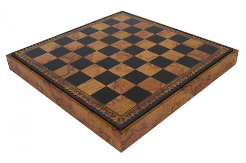 Arabic Chess Set Metal & Wood, Leather Board, Checkers & Backgammon Italfama