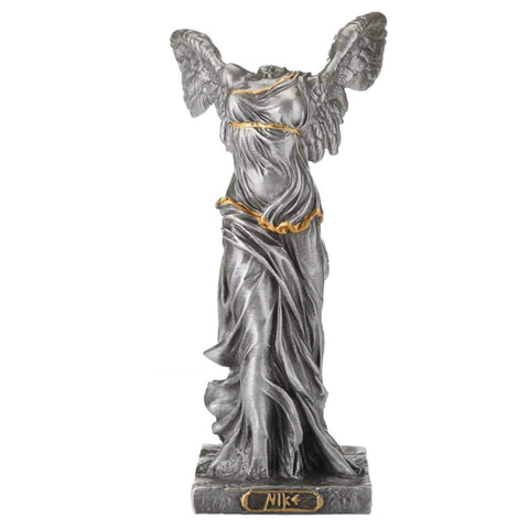 Winged Victory of Samothrace Pewter Statue 10.5cm Handcrafted Italy Italfama