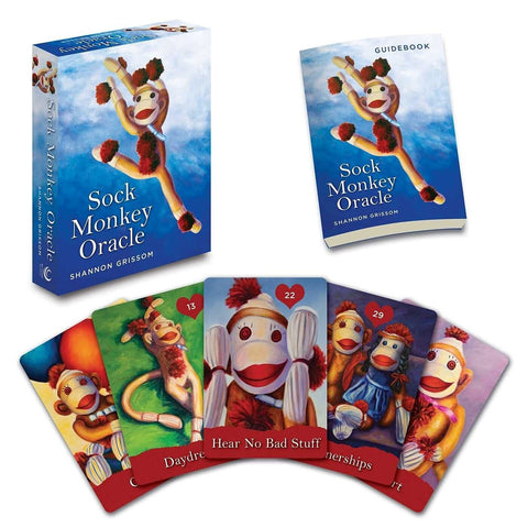 Sock Monkey Oracle Cards Deck Beyond Words Shannon Grissom And Guidebook NEW