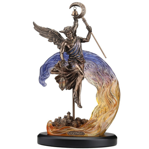 Hypnos Greek God of Sleep Statue, Bronze Resin Figurine, 33cm, Italian Handmade
