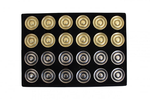 Italfama Metal Checkers, Gold & Silver Plated, 24, 3.2 cm, Made in Italy