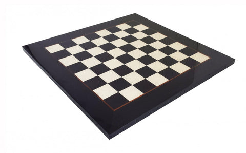 Italfama Black Wooden Chess Board, Handmade, 51x51cm, 5cm Squares, Italy