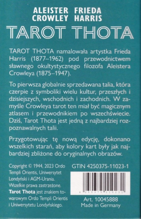 Tarot Thota Standard Deck Cards Polish Edition Thoth Tarot Agm 10045888